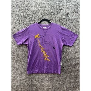 Vintage Evisu Japanese‎ Aviators Short Sleeve  T Shirt Purple Mens Size XL